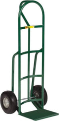 Little Giant - 600 Lb Capacity 49" OAH Hand Truck - Loop Handle, Steel, Flat-Free Microcellular Foam Wheels - Benchmark Tooling