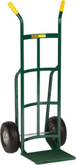 Little Giant - 600 Lb Capacity 49" OAH Hand Truck - Dual Handle, Steel, Flat-Free Microcellular Foam Wheels - Benchmark Tooling