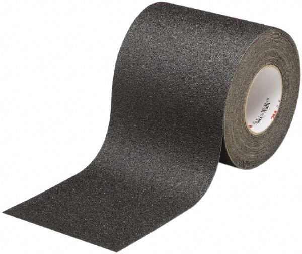 Ability One - Black Solid Color Anti-Slip Vinyl Tape - 6" Wide x 60' Long x 0.028" Thick, General Traffic - Benchmark Tooling