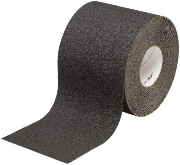 Ability One - Black Solid Color Anti-Slip Vinyl Tape - 6" Wide x 60' Long x 0.045" Thick, General Traffic - Benchmark Tooling