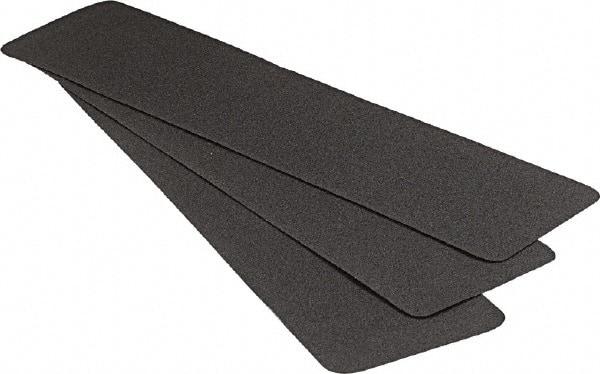 Ability One - 24"x 6" Vinyl Adhesive Plain Surface Stair Treads - Black, Resin - Benchmark Tooling