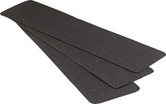 Ability One - 24"x 6" Vinyl Adhesive Plain Surface Stair Treads - Black, Resin - Benchmark Tooling