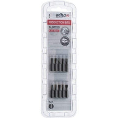 Wiha - Slotted Screwdriver Bits Reversible: NonReversible Blade Width (Inch): 1/4 - Benchmark Tooling