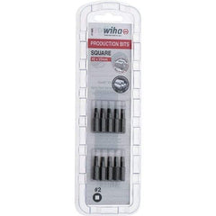 Wiha - 1/4" Drive, #2 Square Screwdriver Bit - 1" OAL - Benchmark Tooling