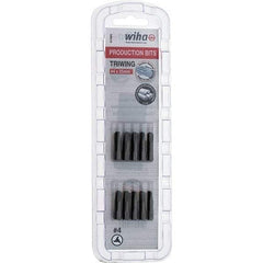Wiha - 1/4" Drive, #4 Tri-Wing Screwdriver Bit - 1" OAL - Benchmark Tooling