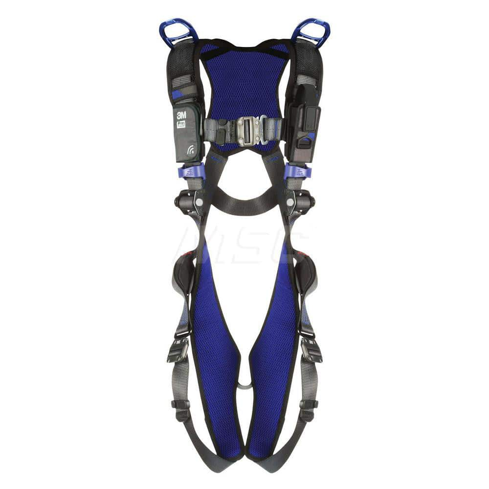 Fall Protection Harnesses: 420 Lb, Vest Style, Size 2X-Large, For Retrieval & Rescue, Back & Shoulder Quick-Connect Leg Strap, Quick-Connect Chest Strap