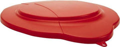 Vikan - 5 Gal Polypropylene Pail Lid - Red - Benchmark Tooling