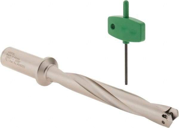 Hertel - 28 to 28.49mm Diam, 7xD, 196mm Max Depth, 1-1/4" Shank Diam, 219.7mm Flute, Replaceable Tip Drill - HMD-MBG Toolholder, Series HMD - Benchmark Tooling