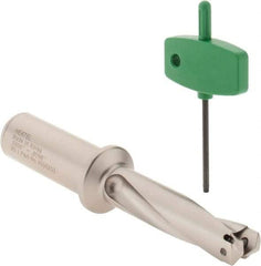 Hertel - 28 to 28.49mm Diam, 3xD, 84mm Max Depth, 1-1/4" Shank Diam, 107.7mm Flute, Replaceable Tip Drill - HMD-MBG Toolholder, Series HMD - Benchmark Tooling