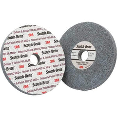 3M - 6" Medium Grade Ceramic Deburring Disc - 1" Center Hole, Holder Required - Benchmark Tooling
