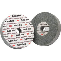 3M - 6" Medium Grade Ceramic Deburring Disc - 1" Center Hole, Holder Required - Benchmark Tooling