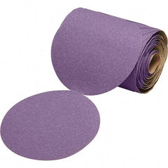 3M - 5" Diam, 150 Grit Ceramic Adhesive PSA Disc - Very Fine Grade, Purple, Paper Backing, Flexible, Use with Random Orbital Sanders - Benchmark Tooling
