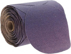 3M - 6" Diam, 80 Grit Ceramic Adhesive PSA Disc - Medium Grade, Purple, Paper Backing, Flexible, Use with Random Orbital Sanders - Benchmark Tooling