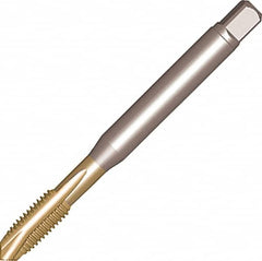 Sandvik Coromant - M8x1.25 Metric, 3 Flute, Uncoated, High Speed Steel Spiral Point Tap - Plug Chamfer, Right Hand Thread, 93.3mm OAL, 17.4mm Thread Length, 8mm Shank Diam, 6H Class of Fit, Series CoroTap 200 - Exact Industrial Supply