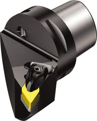 Sandvik Coromant - Left Hand Cut, Size C4, DNMG 432 Insert Compatiblity, Modular Turning & Profiling Cutting Unit Head - 27mm Ctr to Cutting Edge, 55mm Head Length, Through Coolant, Series T-Max P - Benchmark Tooling