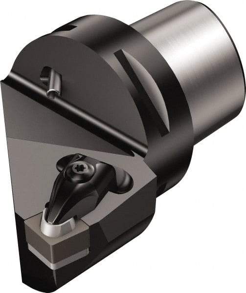 Sandvik Coromant - Left Hand Cut, Size C5, CNG 452 & CNGN 12 07 08 Insert Compatiblity, Modular Turning & Profiling Cutting Unit Head - 27mm Ctr to Cutting Edge, 60mm Head Length, Through Coolant, Series T-Max - Benchmark Tooling