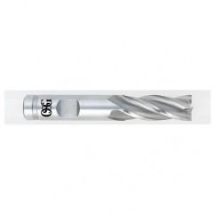 1-1/4 Dia. x 5-1/2 Overall Length 4-Flute Square End HSS-CO SE End Mill-Round Shank-Center Cutting-Uncoated - Benchmark Tooling