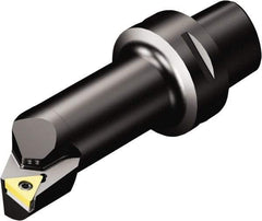 Sandvik Coromant - Right Hand Cut, Size C5, TCMT 16 T3 08 & TCMT 3(2.5)2 Insert Compatiblity, Internal Modular Turning & Profiling Cutting Unit Head - 17mm Ctr to Cutting Edge, 90mm Head Length, Through Coolant, Series CoroTurn 107 - Benchmark Tooling
