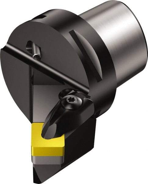 Sandvik Coromant - Left Hand Cut, Size C6, SNMG 15 06 12 & SNMG 543 Insert Compatiblity, External Modular Turning & Profiling Cutting Unit Head - 45mm Ctr to Cutting Edge, 64.24mm Head Length, Through Coolant, Series T-Max P - Benchmark Tooling