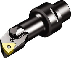 Sandvik Coromant - Left Hand Cut, Size C4, WNMG 432 Insert Compatiblity, Modular Turning & Profiling Cutting Unit Head - 17mm Ctr to Cutting Edge, 90mm Head Length, Through Coolant, Series T-Max P - Benchmark Tooling