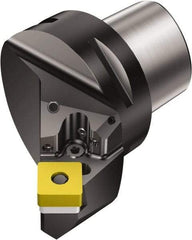 Sandvik Coromant - Left Hand Cut, Size C10, SNMG 19 06 12 & SNMG 643 Insert Compatiblity, External Modular Turning & Profiling Cutting Unit Head - 55.52mm Ctr to Cutting Edge, 104.48mm Head Length, Through Coolant, Series T-Max P - Benchmark Tooling