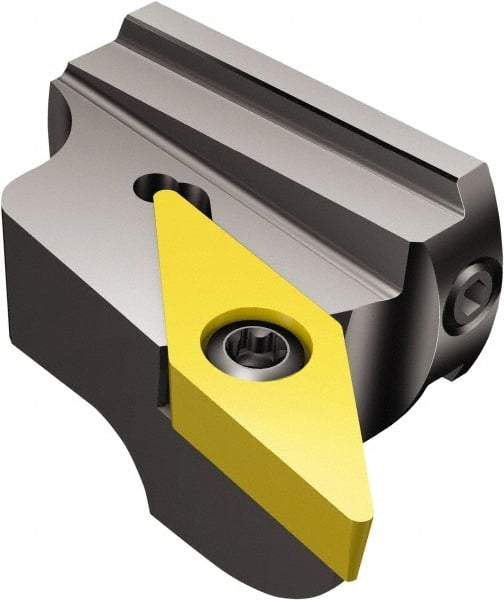 Sandvik Coromant - Right Hand Cut, Size 32, VBMT 332 Insert Compatiblity, Modular Turning & Profiling Cutting Unit Head - 24mm Ctr to Cutting Edge, 22mm Head Length, Series CoroTurn 107 - Benchmark Tooling