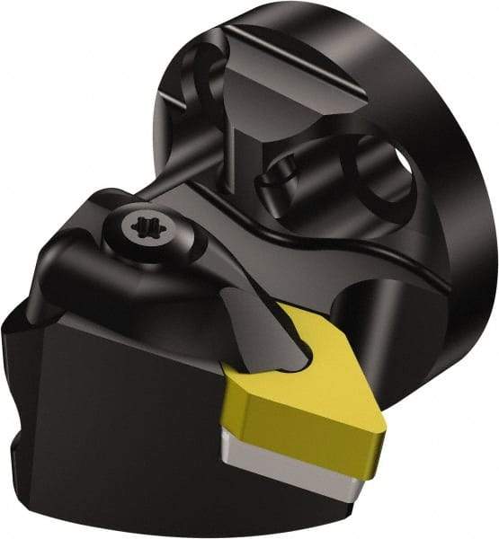 Sandvik Coromant - Right Hand Cut, Size 40, DNMG 442 Insert Compatiblity, Modular Turning & Profiling Cutting Unit Head - 27mm Ctr to Cutting Edge, 22mm Head Length, Through Coolant, Series T-Max P - Benchmark Tooling