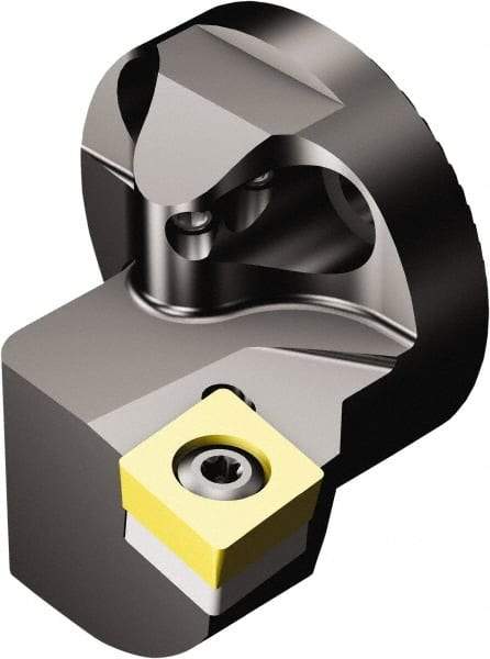 Sandvik Coromant - Left Hand Cut, Size 32, CCMT 3(2.5)2 Insert Compatiblity, Modular Turning & Profiling Cutting Unit Head - 22mm Ctr to Cutting Edge, 32mm Head Length, Through Coolant, Series CoroTurn 107 - Benchmark Tooling