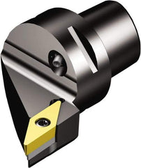 Sandvik Coromant - Right Hand Cut, Size C5, VBMT 11 02 04 & VBMT 2(1.5)1 Insert Compatiblity, Internal Modular Turning & Profiling Cutting Unit Head - 35mm Ctr to Cutting Edge, 60mm Head Length, Through Coolant, Series CoroTurn 107 - Benchmark Tooling
