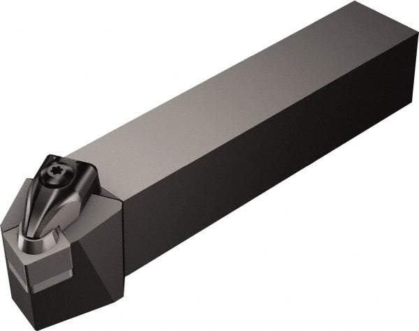 Sandvik Coromant - CSRN, Left Hand Cut, 15° Lead Angle, 1-1/4" Shank Height x 1-1/4" Shank Width, Negative Rake Indexable Turning Toolholder - 6" OAL, SNGN 12 07 08 Insert Compatibility, Series T-Max - Benchmark Tooling