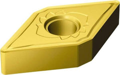 Sandvik Coromant - DNMG432 SMR Grade S05F Carbide Turning Insert - TiCN/Al2O3/TiN Finish, 55° Diamond, 1/2" Inscr Circle, 3/16" Thick, 1/32" Corner Radius - Benchmark Tooling