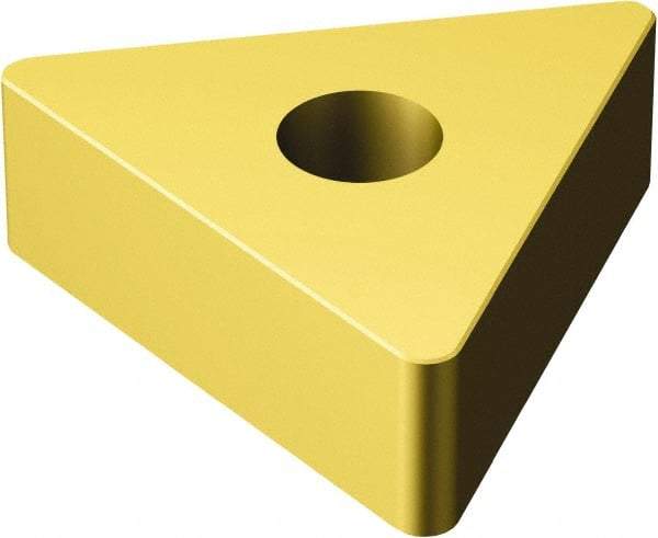 Sandvik Coromant - TNGA332 Grade 6050 Ceramic Turning Insert - TiN Finish, 60° Triangle, 3/8" Inscr Circle, 3/16" Thick, 1/32" Corner Radius - Benchmark Tooling