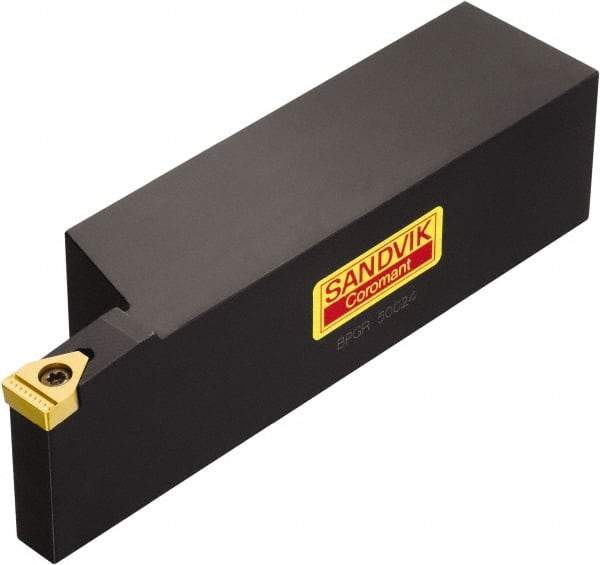 Sandvik Coromant - BPG, External, Left Hand, 1-1/2" Max Depth of Cut, Indexable Grooving Tool Holder - BP 625030 Insert Compatibility, 1-1/2" Shank Height, 1-1/2" Shank Width, 6" OAL - Benchmark Tooling