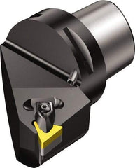 Sandvik Coromant - Left Hand Cut, Size C4, TNMG 22 04 08 & TNMG 432 Insert Compatiblity, External Modular Turning & Profiling Cutting Unit Head - 27mm Ctr to Cutting Edge, 50mm Head Length, Through Coolant, Series T-Max P - Benchmark Tooling