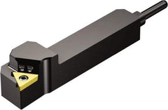 Sandvik Coromant - QS-STJC, Right Hand Cut, -3° Lead Angle, 16mm Shank Height x 16mm Shank Width, Neutral Rake Indexable Turning Toolholder - 70mm OAL, TCMT 11 02 04 Insert Compatibility, Series CoroTurn 107 - Benchmark Tooling