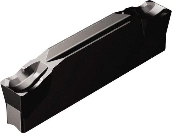 Sandvik Coromant - N123J2-...J CR 3115 Grade, 0.1969" Cutting Width, Carbide Cutoff Insert - 0° Neutral Lead Angle, 0.0156" Cnr Rad, TiCN/Al2O3 Coated - Benchmark Tooling