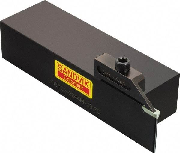 Sandvik Coromant - R/LF150.23, External, Left Hand, 19mm Max Depth of Cut, Indexable Grooving Tool Holder - CSG-4187, 150.23-0476 Insert Compatibility, 32mm Shank Height, 44mm Shank Width, 150mm OAL - Benchmark Tooling