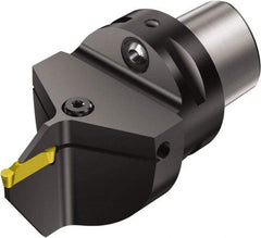 Sandvik Coromant - Cx-NF123..B Insert, 77mm Head Length, Modular Grooving Cutting Unit Head - Neutral Cut, System Size C4, Through Coolant, Series CoroCut 1-2 - Benchmark Tooling