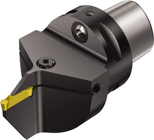 Sandvik Coromant - N123J2-0500-0004-TF Insert, 82mm Head Length, Modular Grooving Cutting Unit Head - Neutral Cut, System Size C6, Through Coolant, Series CoroCut 1-2 Cutting Unit for Parting & Grooving - Benchmark Tooling