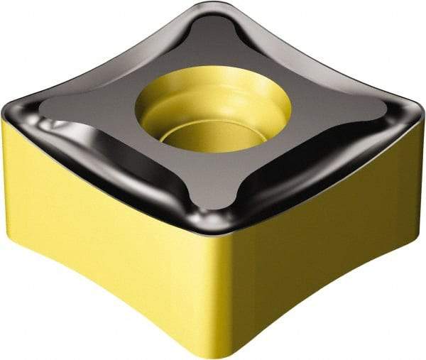 Sandvik Coromant - N331.1D136520 PM Grade 4220 Carbide Milling Insert - TiCN/Al2O3/TiN Finish, 6.55mm Thick, 13.4mm Inscribed Circle - Benchmark Tooling