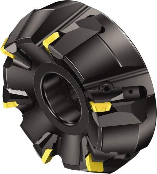 Sandvik Coromant - 315mm Cut Diam, 60mm Arbor Hole, 13mm Max Depth of Cut, 60° Indexable Chamfer & Angle Face Mill - 12 Inserts, 360R-1906 Insert, Right Hand Cut, Series CoroMill 360 - Benchmark Tooling