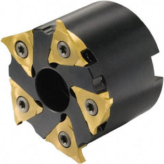 Sandvik Coromant - Shell Mount Connection, 0.1969" Depth of Cut, 63mm Cutter Diam, 0.8661" Hole Diam, 5 Tooth Indexable Slotting Cutter - 328-Q Toolholder, 328R13-... Insert, Right Hand Cutting Direction - Benchmark Tooling