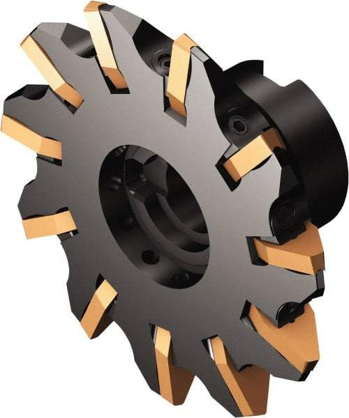 Sandvik Coromant - Shell Mount Connection, 0.3858" Depth of Cut, 90mm Cutter Diam, 1-1/16" Hole Diam, 11 Tooth Indexable Slotting Cutter - 162..Qxx Toolholder, 176M40-N100608E-PM Insert, Right Hand Cutting Direction - Benchmark Tooling
