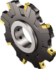 Sandvik Coromant - 1 Connection, 77mm Cutter Diam, 1" Hole Diam, 6 Tooth Indexable Slotting Cutter - R/L331.52..Txx Toolholder, N331.1A-08 Insert, Left Hand Cutting Direction - Benchmark Tooling