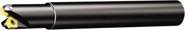 Sandvik Coromant - 0.6732" Cut Diam, 1-1/4" Arbor Hole, 0.0787" Max Depth of Cut, 19° Indexable Chamfer & Angle Face Mill - 2 Inserts, 419R-1405 Insert, Right Hand Cut, Through Coolant, Series CoroMill 419 - Benchmark Tooling