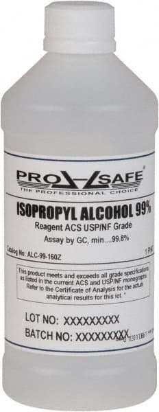 PRO-SAFE - 16 oz Isopropyl Alcohol Liquid - Comes in Bottle, 99% Isopropyl Alcohol - Benchmark Tooling