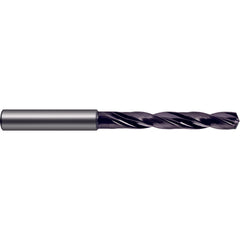 10.2 mm Dia. × 12 mm Shank × 71 mm Flute Length × 118 mm OAL, 5xD, 140°, nano-FIREX, 2 Flute, Coolant Thru, Solid Carbide Drill - Exact Industrial Supply