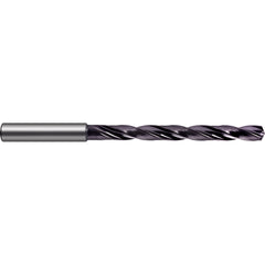 9/32″ Dia. × 8 mm Shank × 76 mm Flute Length × 116 mm OAL, 7xD, 140°, nano-FIREX, 2 Flute, Coolant Thru, Solid Carbide Drill - Exact Industrial Supply