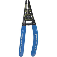 Imperial - 10 AWG to 20 AWG Solid, 22 AWG Stranded Capacity Wire Stripper/Cutter - 7-1/4" OAL, Hardened Steel with Cushion Grip Handle - Benchmark Tooling