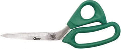 Clauss - 6" LOC, 9" OAL Stainless Steel Bent Shears - Rubber Offset Handle, For Paper, Fabric - Benchmark Tooling